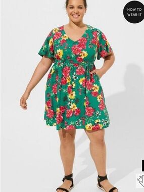Torrid Summer Floral Mini Dress